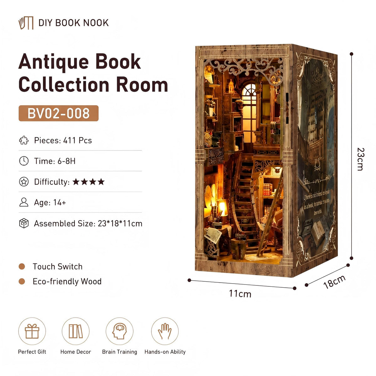 Ancient Book Collection Room Book Nook Kit