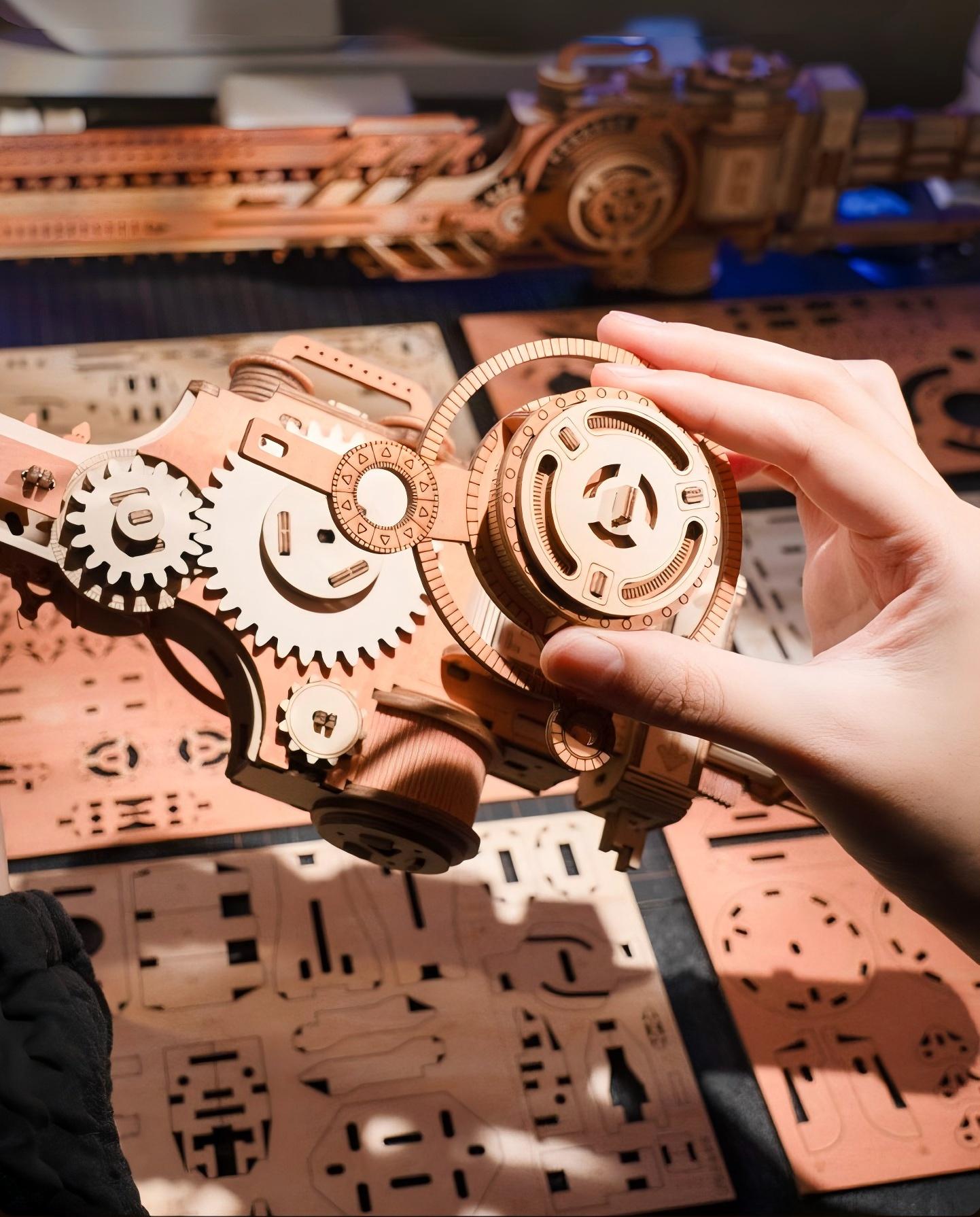 Steam Chainsaw Wooden Model Kit