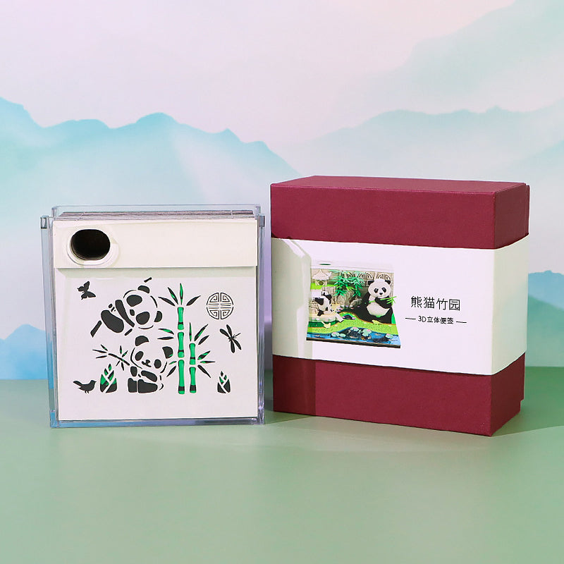 Panda Bamboo Garden weekly planner memo pad gift packaging – NINEGOODS