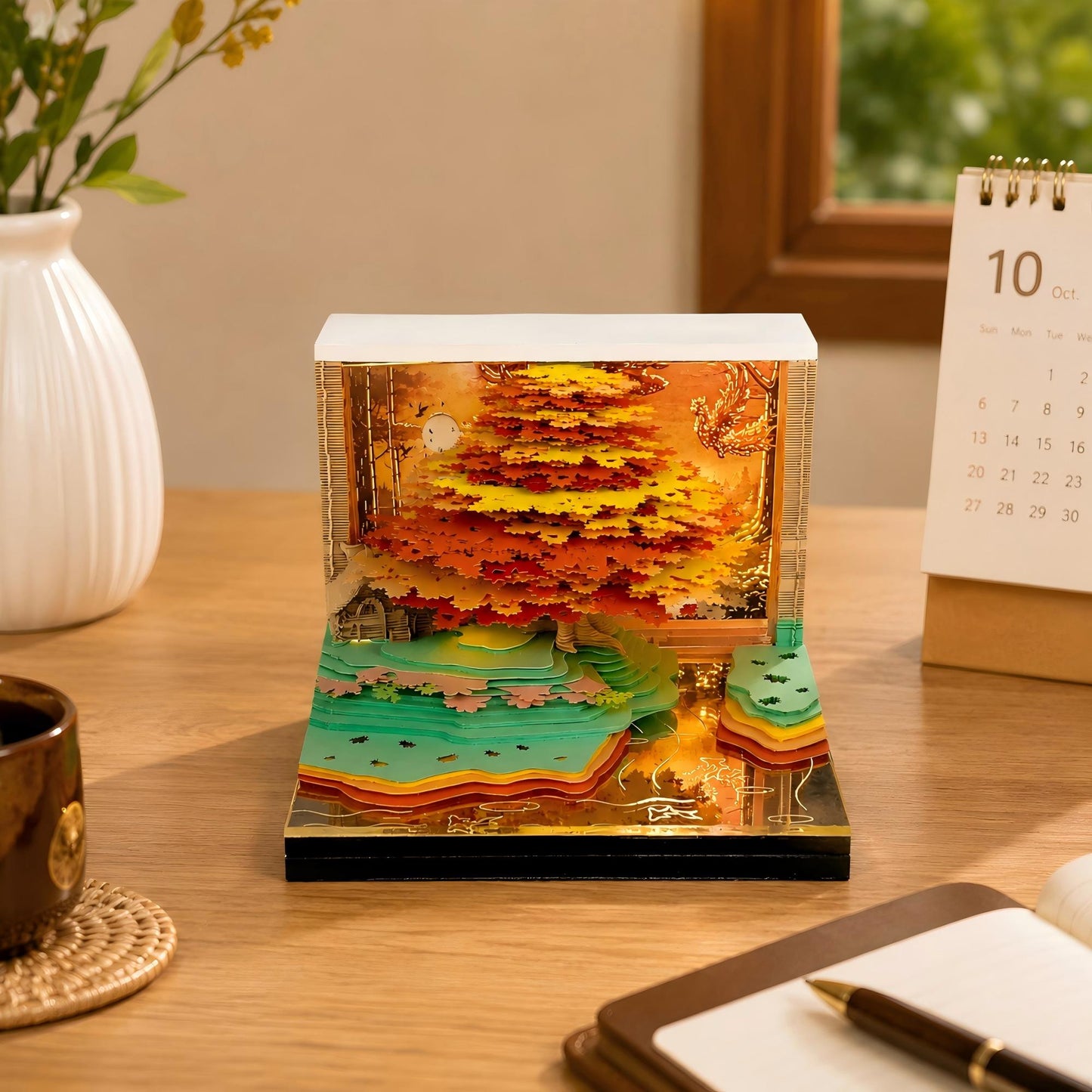 Phoenix Parasol Tree 3D Memo Pad