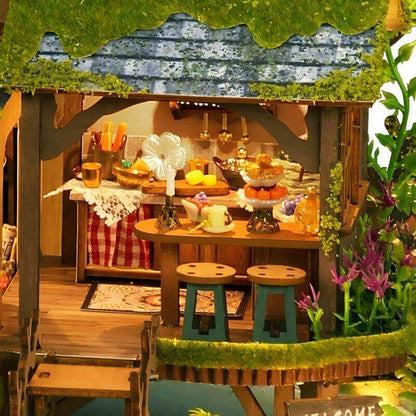 Adventure Forest Wooden Model Kit detail scene view - NINEGOODS