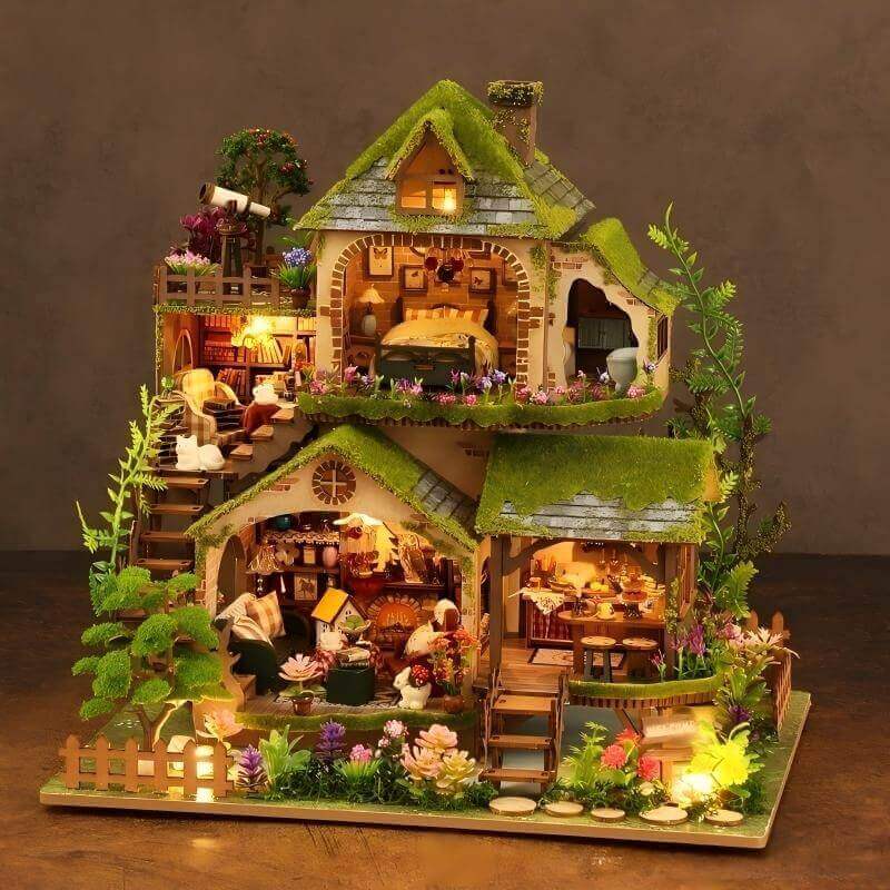 Adventure Forest Wooden Model Kit front view - NINEGOODS
