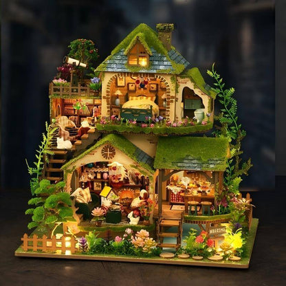 Adventure Forest Wooden Model Kit scene view - NINEGOODS