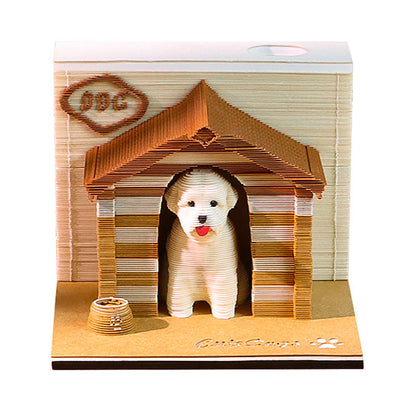 Animal Pet House 3D memo pad weekly planner on desk – NINEGOODS
