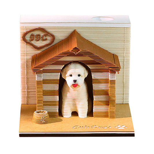 Animal Pet House 3D memo pad weekly planner on desk – NINEGOODS