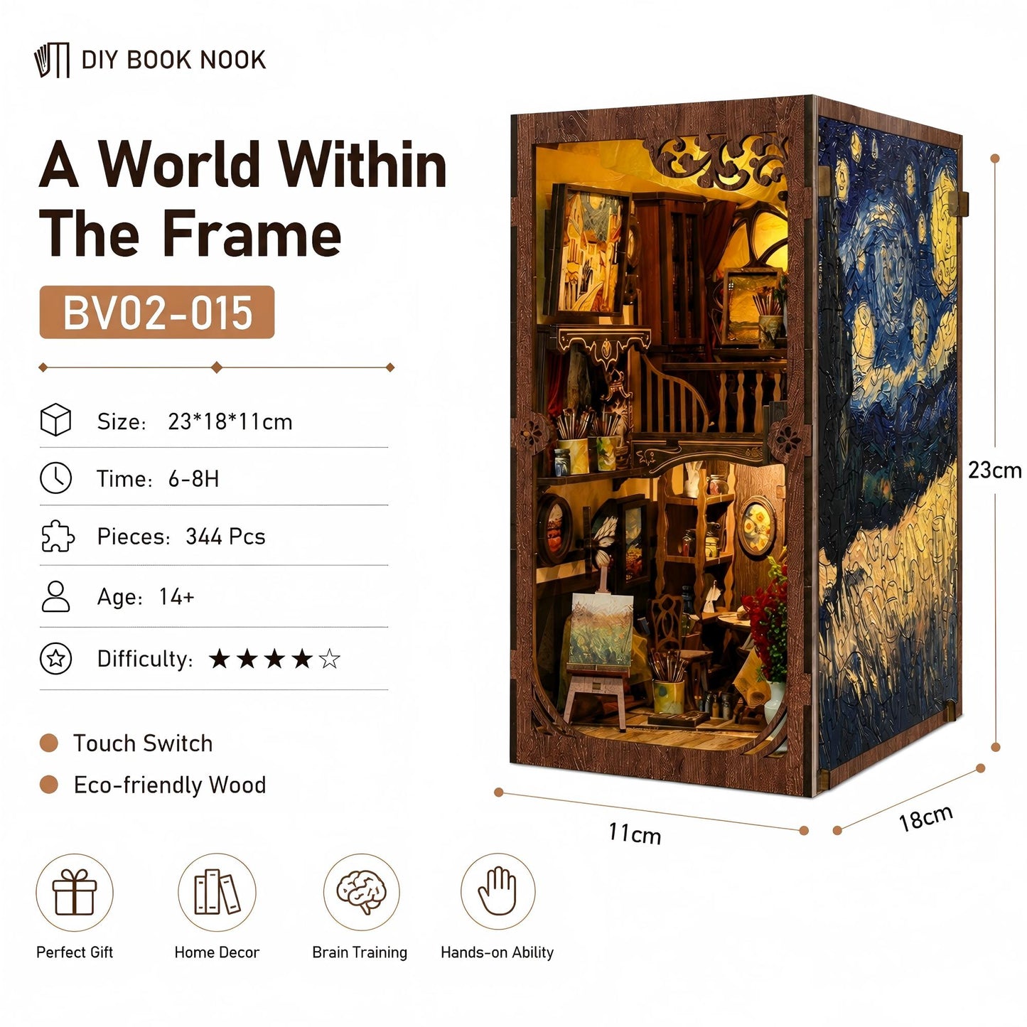 DIY Wooden Book Nook Kit