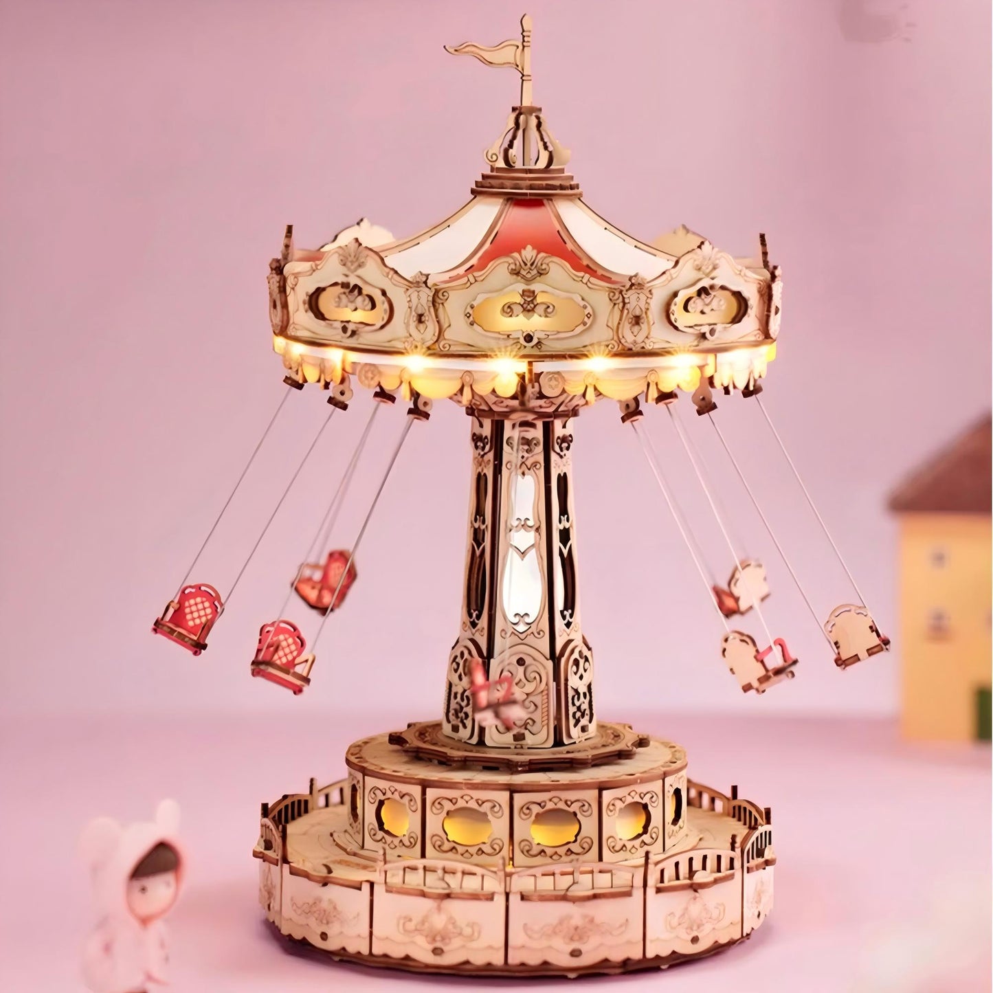 Sky Swing Carousel 3D Wooden Assembly Kit