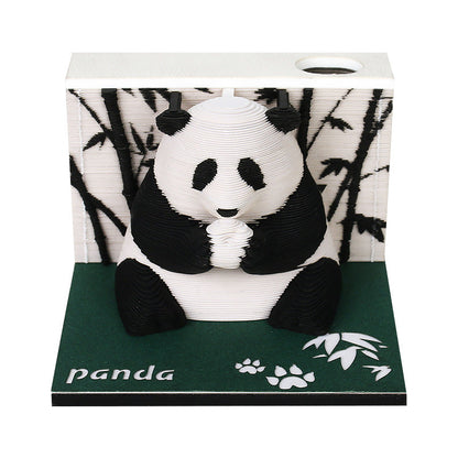 Cute Panda 3D memo pad weekly planner front view – NINEGOODS