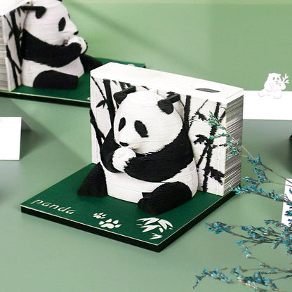 Cute Panda 3D memo pad weekly planner side view – NINEGOODS