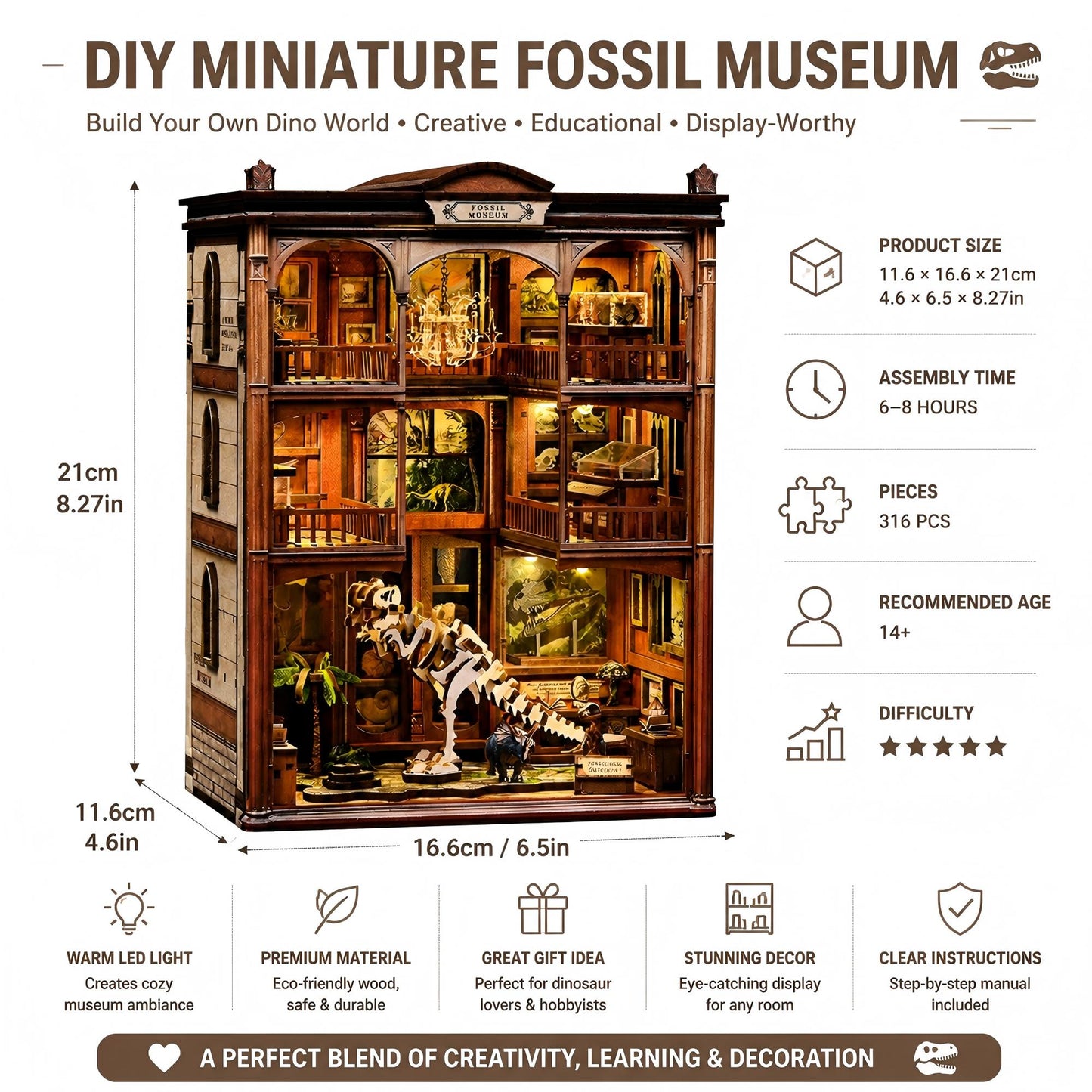 Fossil Museum Book Nook Kit