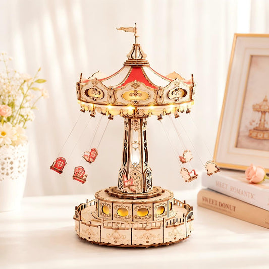Sky Swing Carousel 3D Wooden Assembly Kit