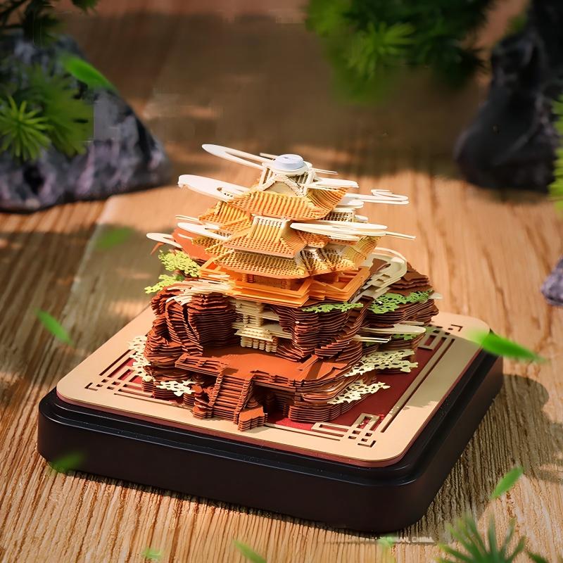 Laojun Mountain Side View Architectural Notepad - NINEGOODS