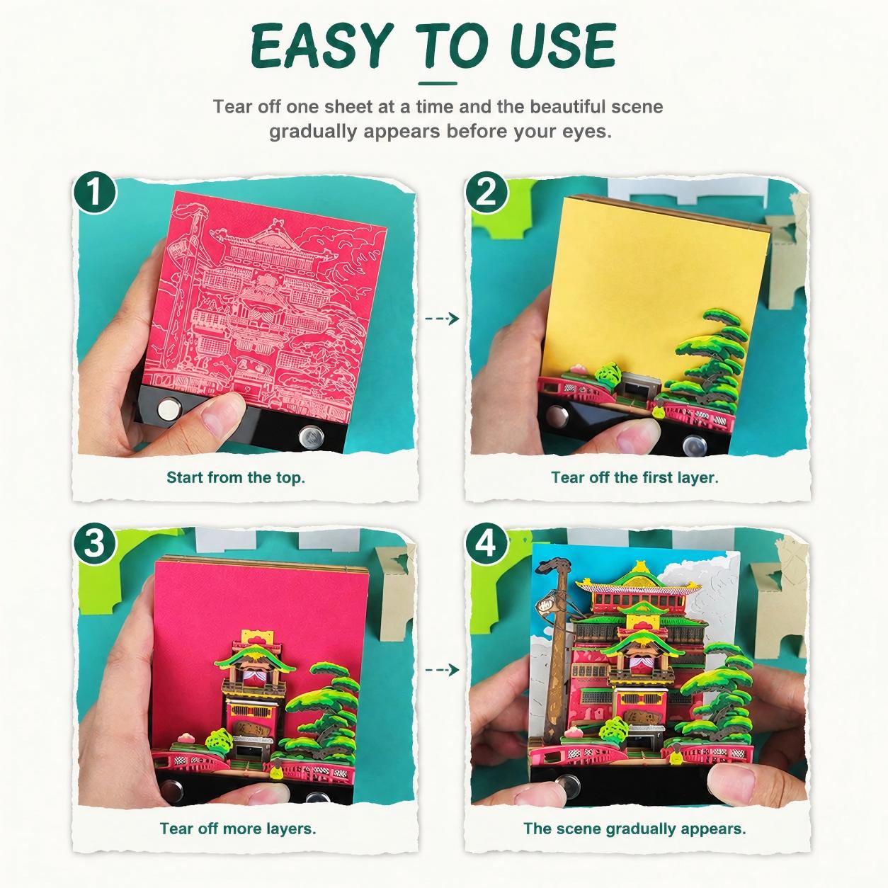Spirited Away Bathhouse 3D Memo Pad