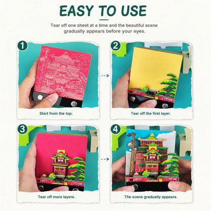 Spirited Away Bathhouse 3D Memo Pad