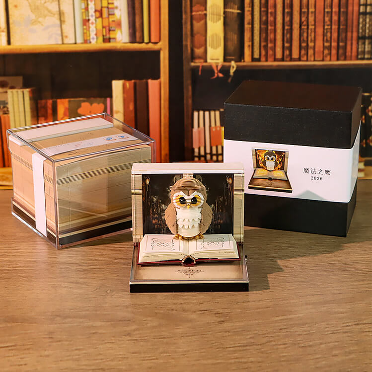 Magic Eagle desk calendar gift box – unique 3D paper craft gift ready to give