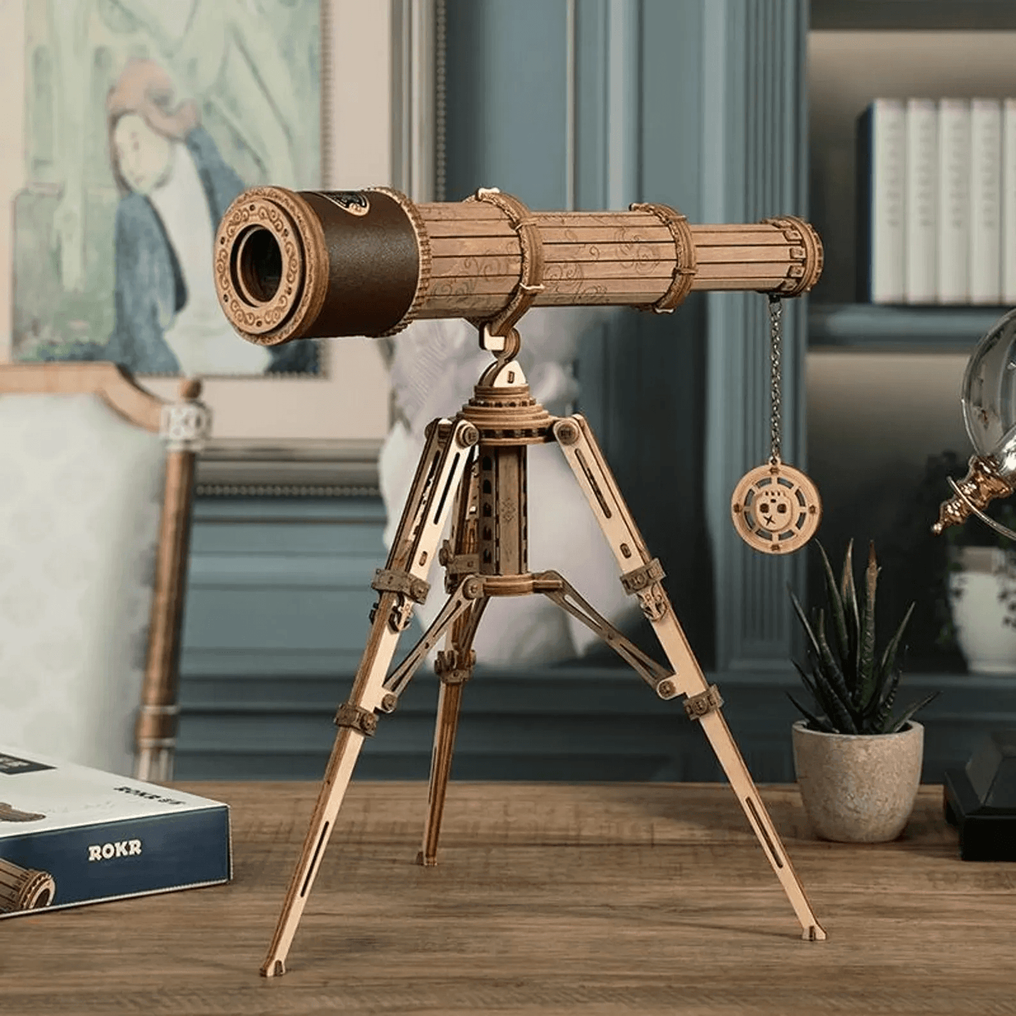 Steampunk Monocular Telescope mechanical model kit front view – NINEGOODS