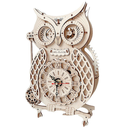 Owl Clock mechanical model kit main view – NINEGOODS