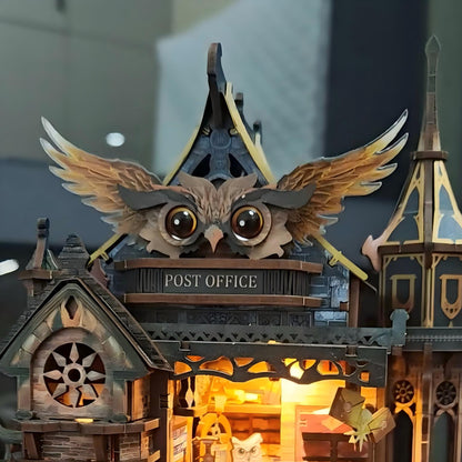 Owl Post Office DIY Wooden Model Kit