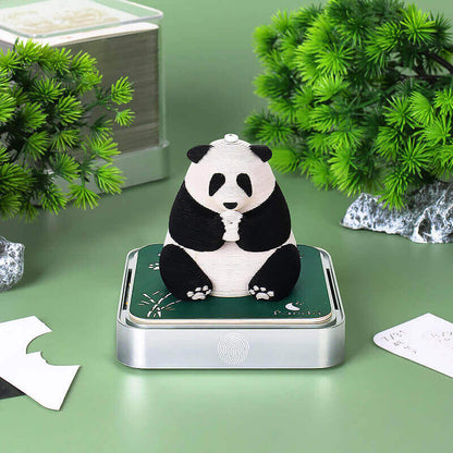 Sitting Panda pop-up desk calendar front view - ninegoods