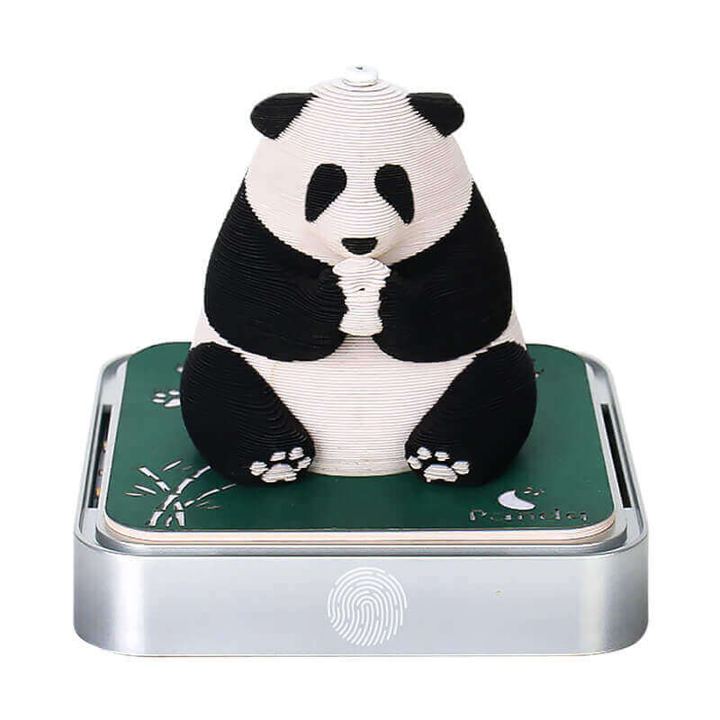 Sitting Panda pop-up desk calendar main view - ninegoods