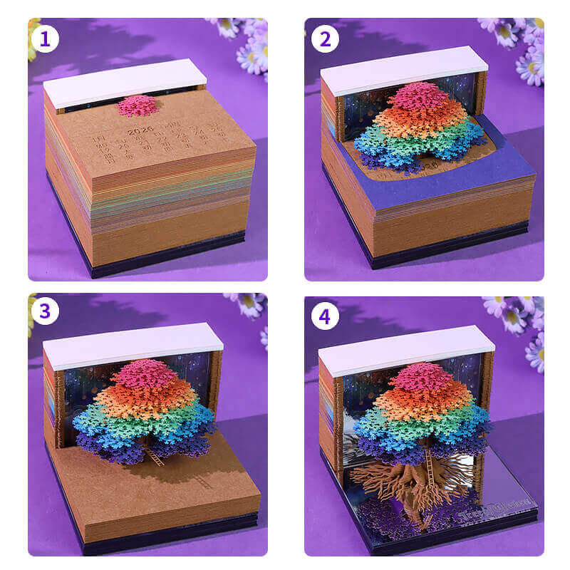Tree of Life Pop-Up Desk Calendar Process - NINEGOODS