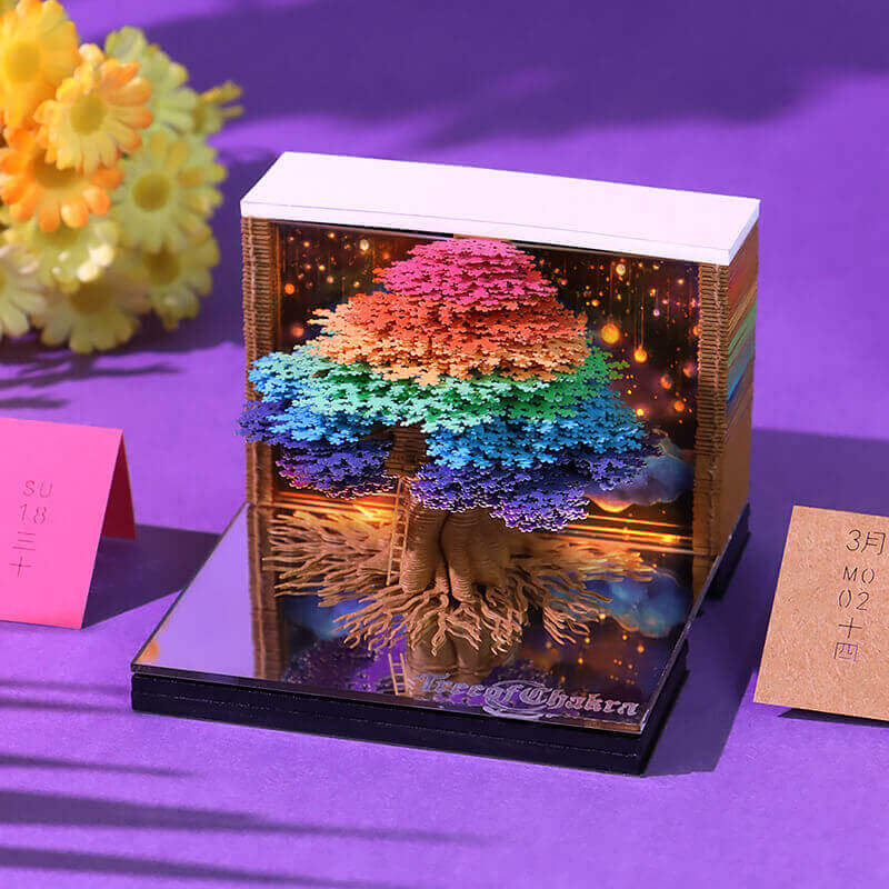 Tree of Life Pop-Up Desk Calendar Side View - NINEGOODS