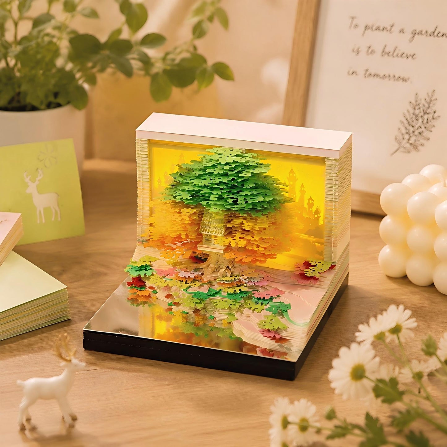 Flower Island Tree 3D Memo Pad