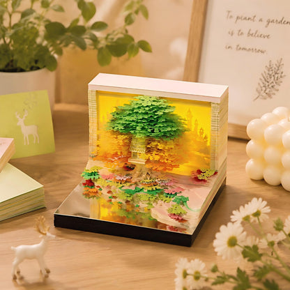 Flower Island Tree 3D Memo Pad