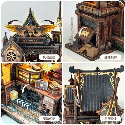 Owl Post Office DIY Wooden Model Kit