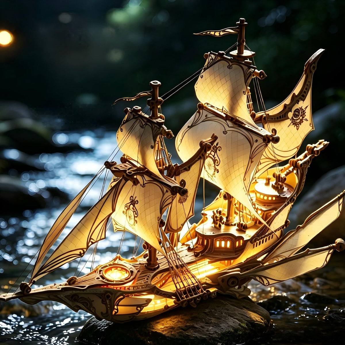 Fantasy Elf Ship Model Kit