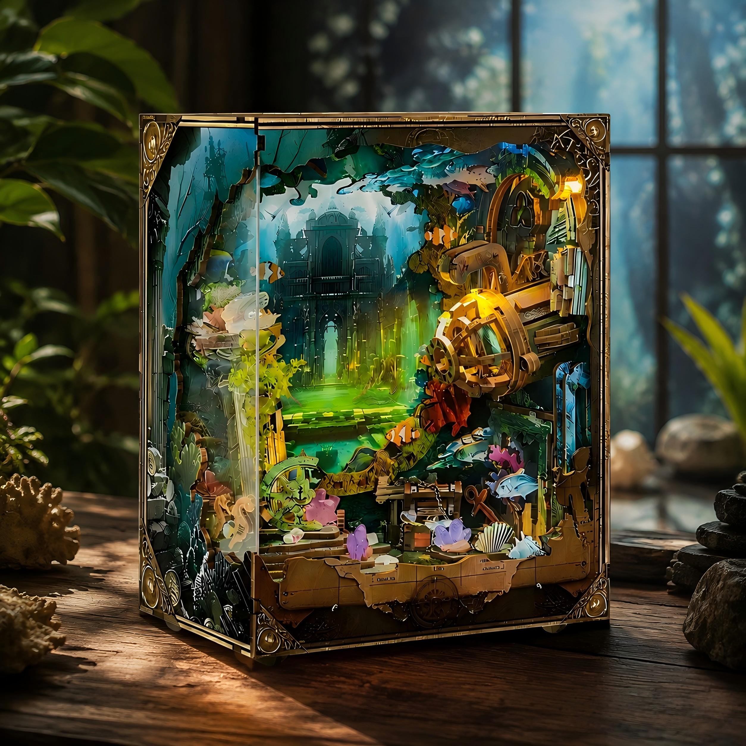 Discover Atlantis Book Nook Kit | LED Underwater Fantasy Scene