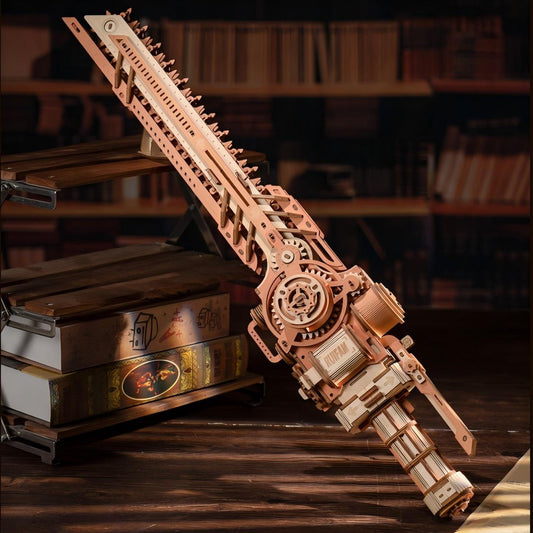 Steam Chainsaw Wooden Model Kit