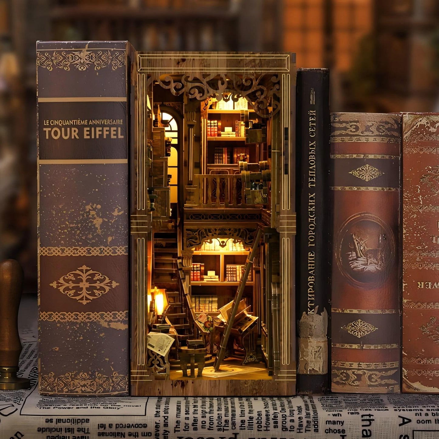 Ancient Book Collection Room Book Nook Kit