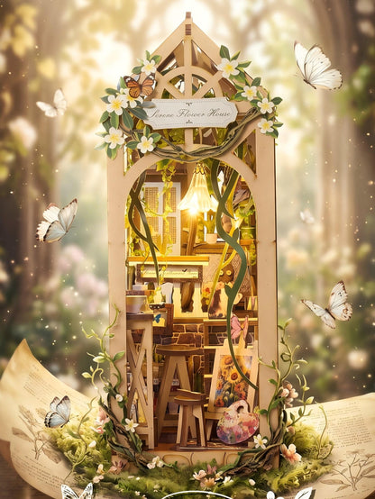 Blooming Flower House Book Nook Kit