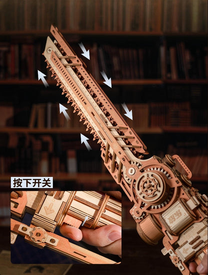 Steam Chainsaw Wooden Model Kit