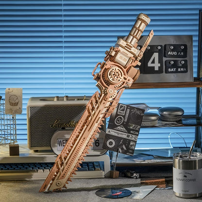 Steam Chainsaw Wooden Model Kit