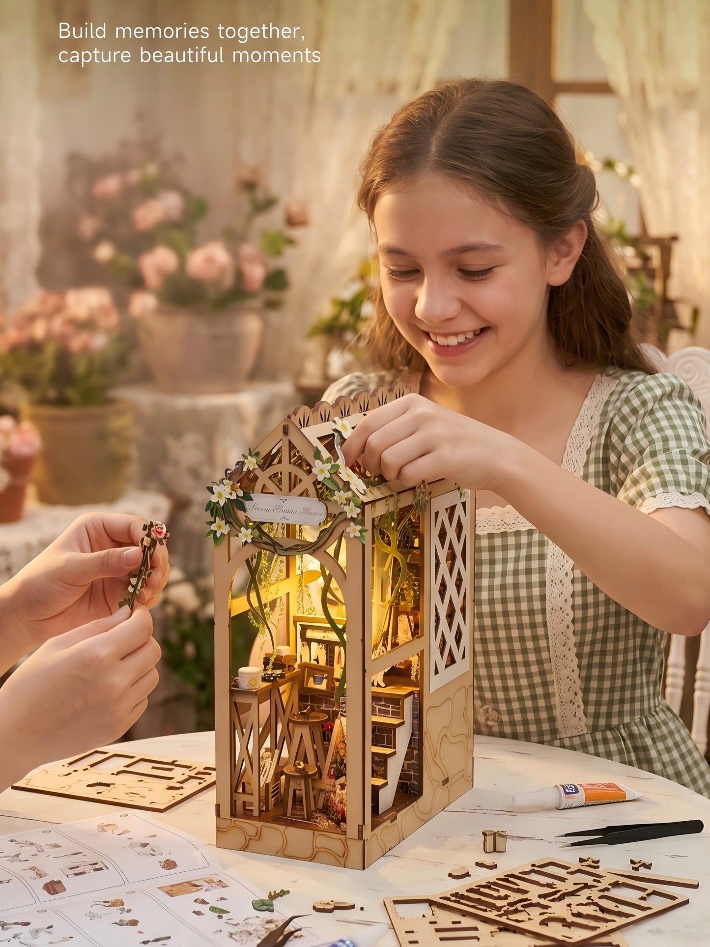Blooming Flower House Book Nook Kit
