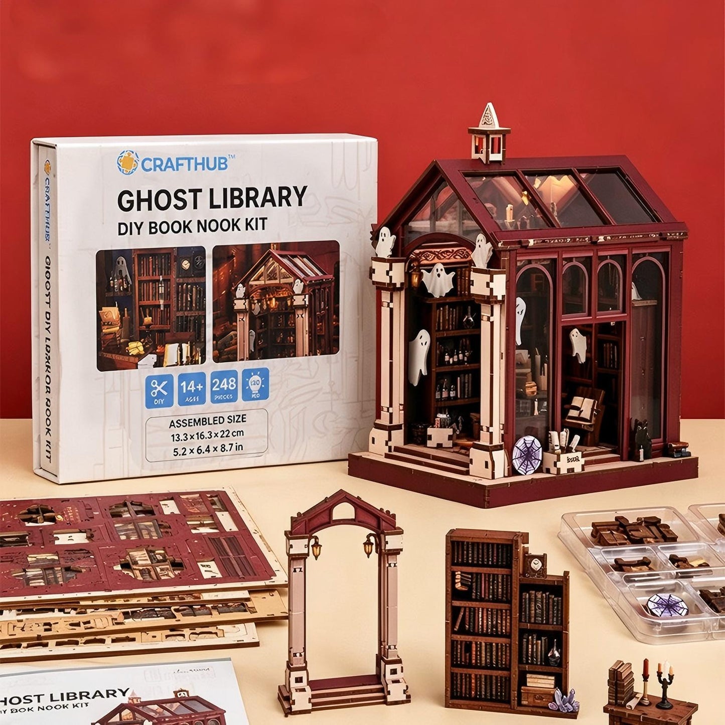 Ghost Library Book Nook Kit