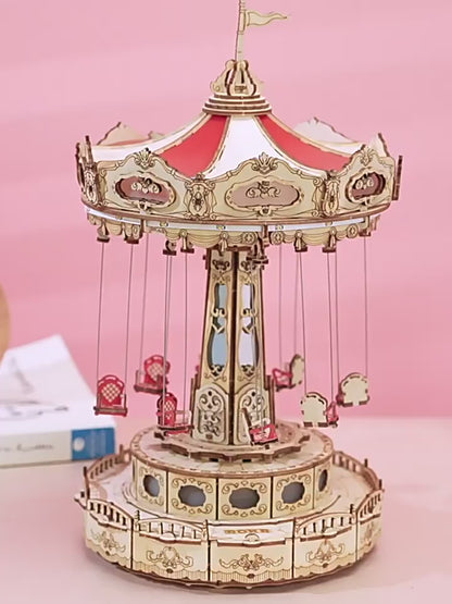Sky Swing Carousel 3D Wooden Assembly Kit