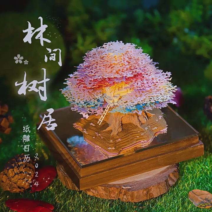 Forest Tree House 3D Memo Pad main by ninegoods