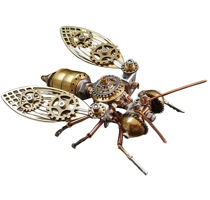 Steampunk Bee Kit variant A – mechanical bee model with metal components – NINEGOODS