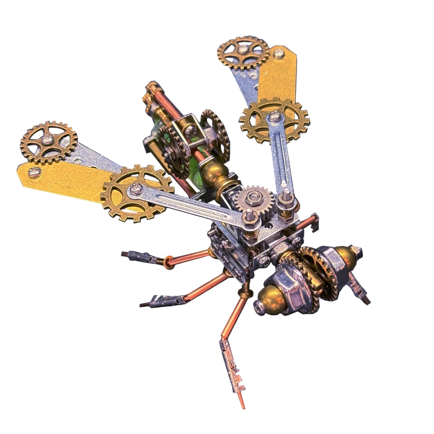 Steampunk Bee Kit variant B – mechanical bee model top view – NINEGOODS